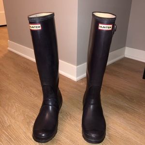 Hunter Original Tall Matte Sz 8, Dark Purple